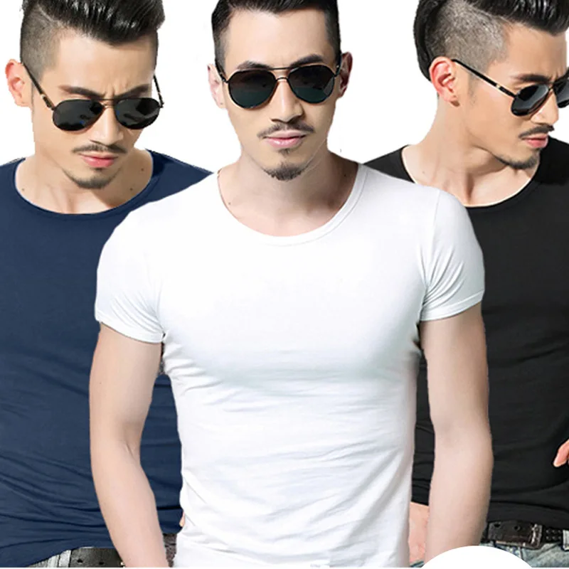 2019 корейские размера плюс 4XL Чистый тройник Топ Повседневная хлопковая Футболка