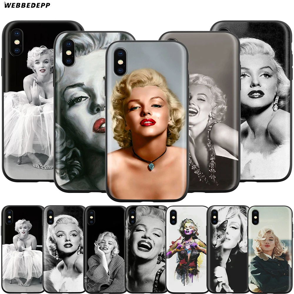 Webbedepp Мэрилин Монро Чехол для Apple iPhone 12 Mini 11 Pro XS Max XR X 8 7 6 6S Plus 5 5S SE Бамперы 