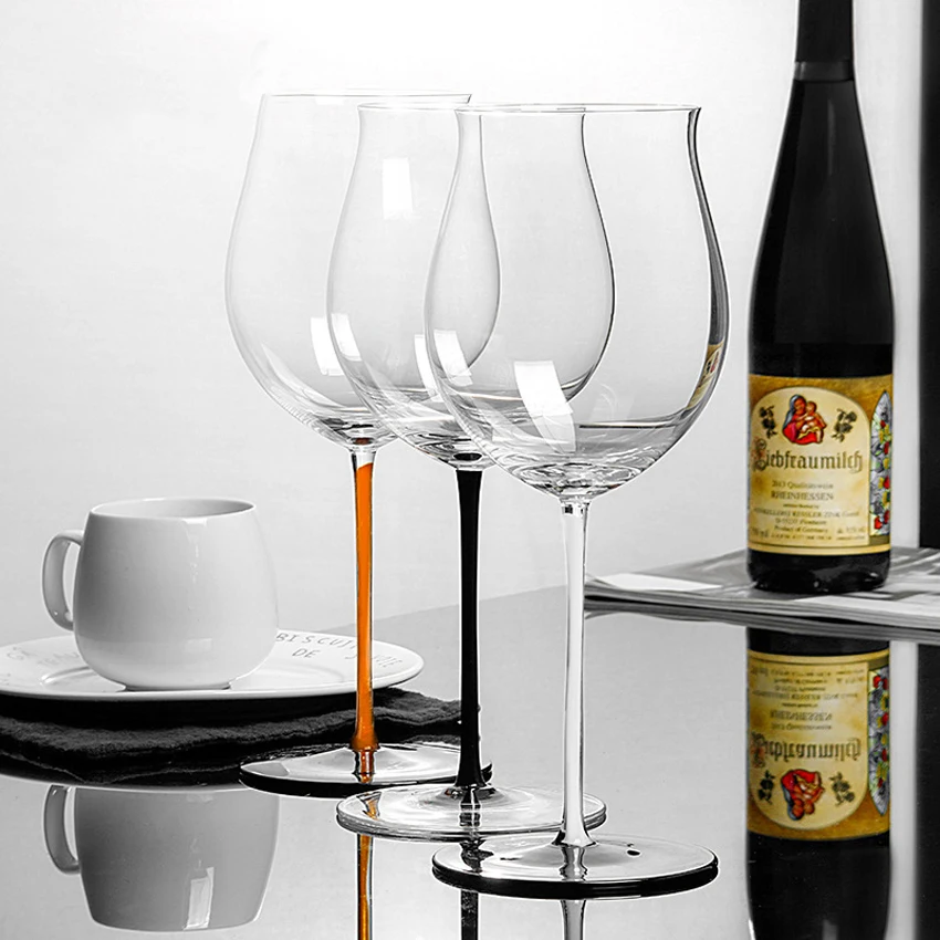 Роскошные хрустальные бокалы для вина кубок черный галстук-бабочка большой