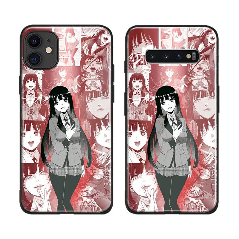 jabami yumeko kakegurui anime cover for iphone se 6s 7 8 x xr xs 11 pro max samsung s note 10 20 plus glass phone case shell free global shipping