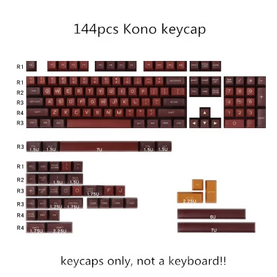 144 ключей/комплект MAXKEY двойной выстрел ABS ключ Шапки для MX Переключатель