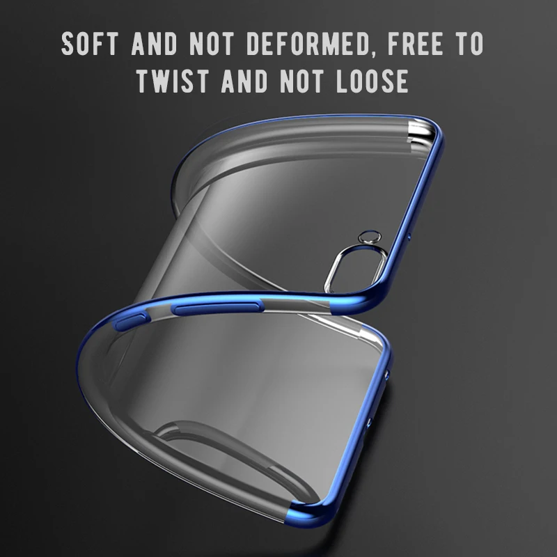 Ультратонкий Мягкий чехол из ТПУ с гальваническим покрытием для Huawei Honor 20 Pro 10 lite 9