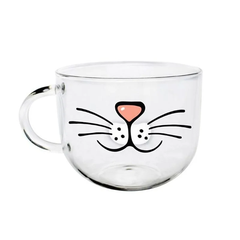 

BAISPO Cat cup Mike coffee Eco-Friendly portable Cartoon Mug Handgrip Personality cup creative gifts Water mug