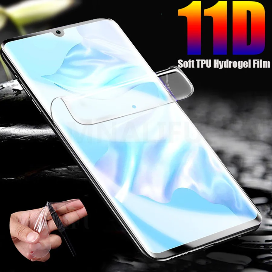 Гидрогелевая пленка 11D для Huawei P30 P20 Mate 20 Pro Honor V30 View 30 8X 9X|Защитные стёкла и плёнки