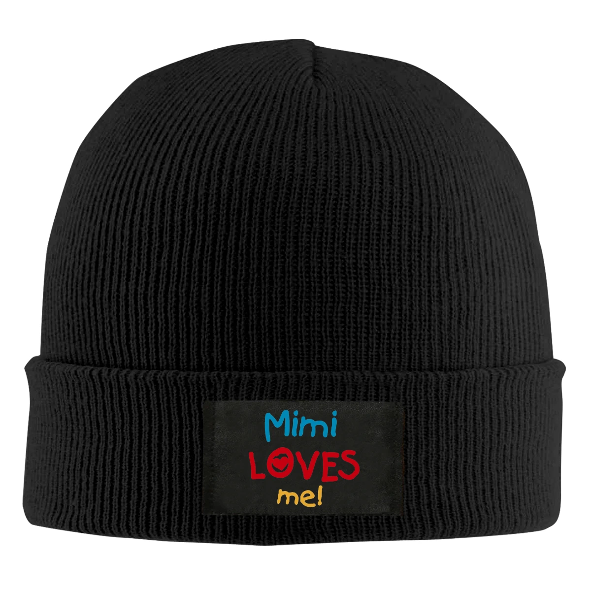 

Mimi Loves Me Beanie Hats For Men Women With Designs Winter Slouchy Knit Skull Cap