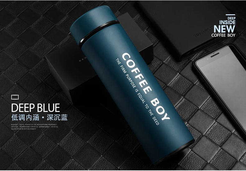 Термос coffee Boy 304 из нержавеющей стали, Термокружка, офисная, деловая, вакуумная, термобутылка для чая, мужская, 500 мл# BG06, Термокружка
