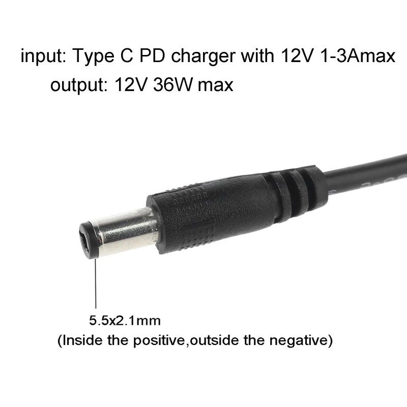 36 Вт USB C Тип PD до 12 В 2 5/3 5/4 0/5 5 мм конвейер адаптер кабель Шнур Линия для Wi-Fi