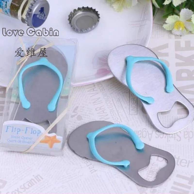 Flip flops bottle opener in gift box 10pcs wedding favors and giveaways for guest Party decoration Supplies | Дом и сад