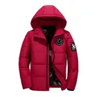 Пуховик мужской зимний, повседневная куртка с капюшоном и однотонный карман на молнии, украшенный дизайном в четырех цветах s M-4XL