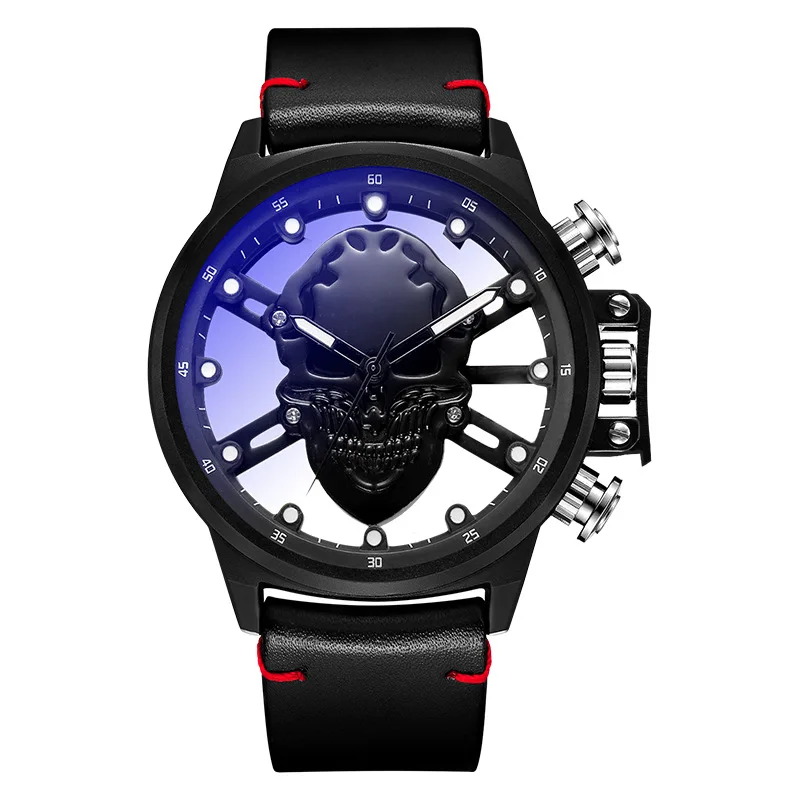 

Men's Watch Quartz Sport Waterproof Fashion Trend Man Men Watches Mens Explosive Trendy Skull Personality Casual 2021 New Wrist