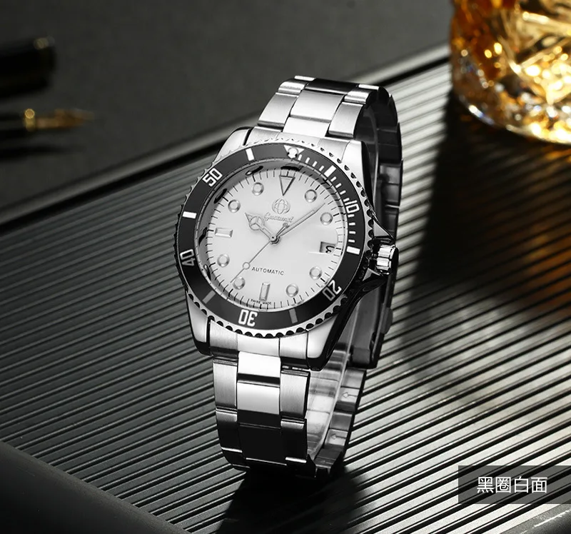 

M121 Mens WatchesYOLAKO Men's Quartz Stainless Steel Band Strap Watch Analog Wrist Watch Chronograph Quartz Watch Men