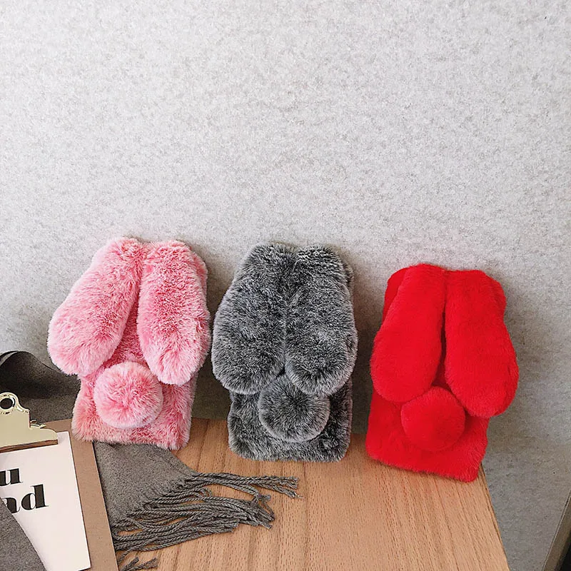 

For Huawei Y9S Y9A Y8S Y8P Y6P Y9 2018 Y5 Y7 Y6 Prime Y3 2017 Honor 7A Pro 8X Play 7X 7C 8 9 View 10 Lite Plush Fur Phone Case