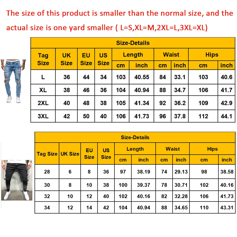 Джинсы мужские с дырками винтажные брюки-карандаш из денима средняя посадка