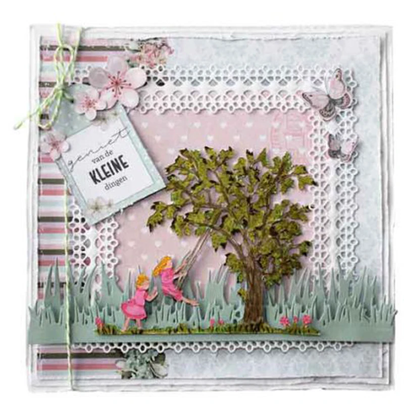 

NEW Metal Cutting Dies Swing under the big tree for Scrapbooking Steel Craft Die Cut Embossing Paper Card Album Stencil