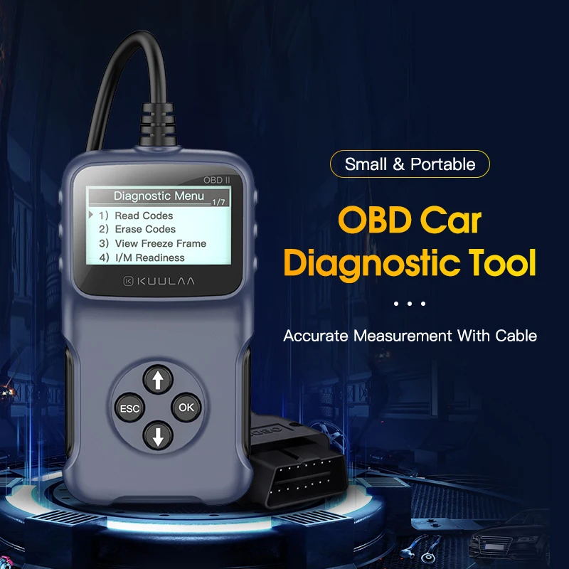 Считыватель кодов KUULAA OBD2 сканер для диагностики автомобиля PK