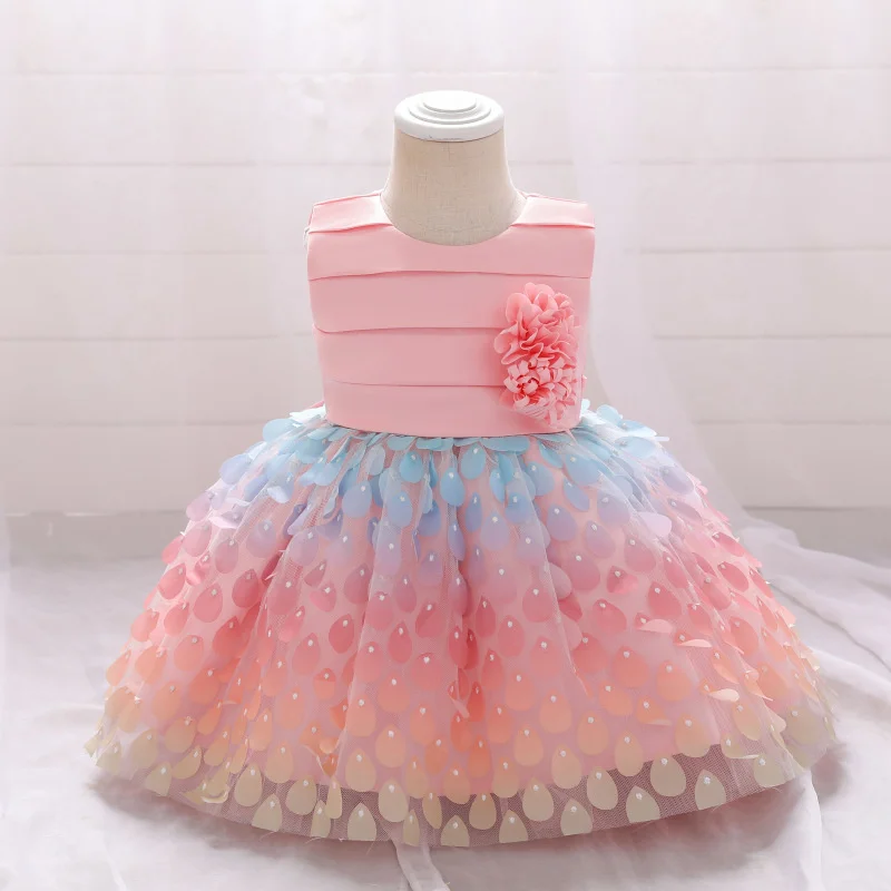 

Summer Flower Girl Teenage Girls Kids Teenager Children's Wear Petal Mesh Skirt Princess Dress For Children Dresses