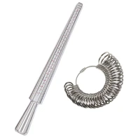 europe ring sizer mandrel and stainless iron ring sizer guage set finger sizes measuing tools jewelry making tools
