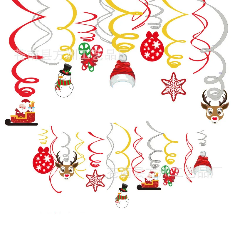 30 шт. рождественское спиральное украшение Рождественские вечерние Noel