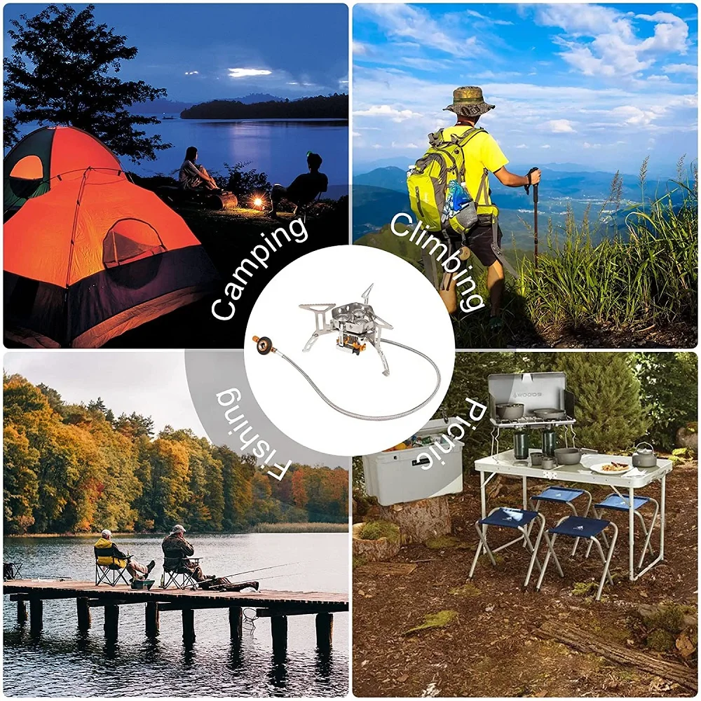 Уличная газовая горелка Onliving 5800 Вт портативная Ультралегкая ветрозащитная для