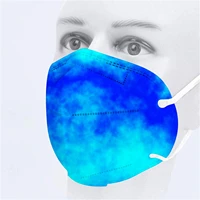 1050pc fashion adult protective mask for face women men tie dye design 5layer anti dust colorful mouth mask party decoration
