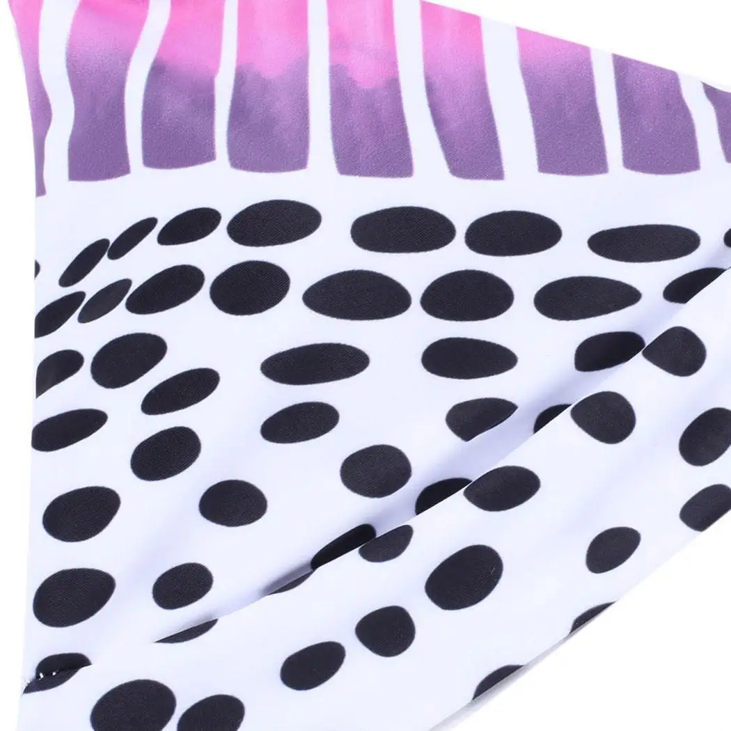 Женский сексуальный комплект бикини с открытой спиной и принтом в горошек