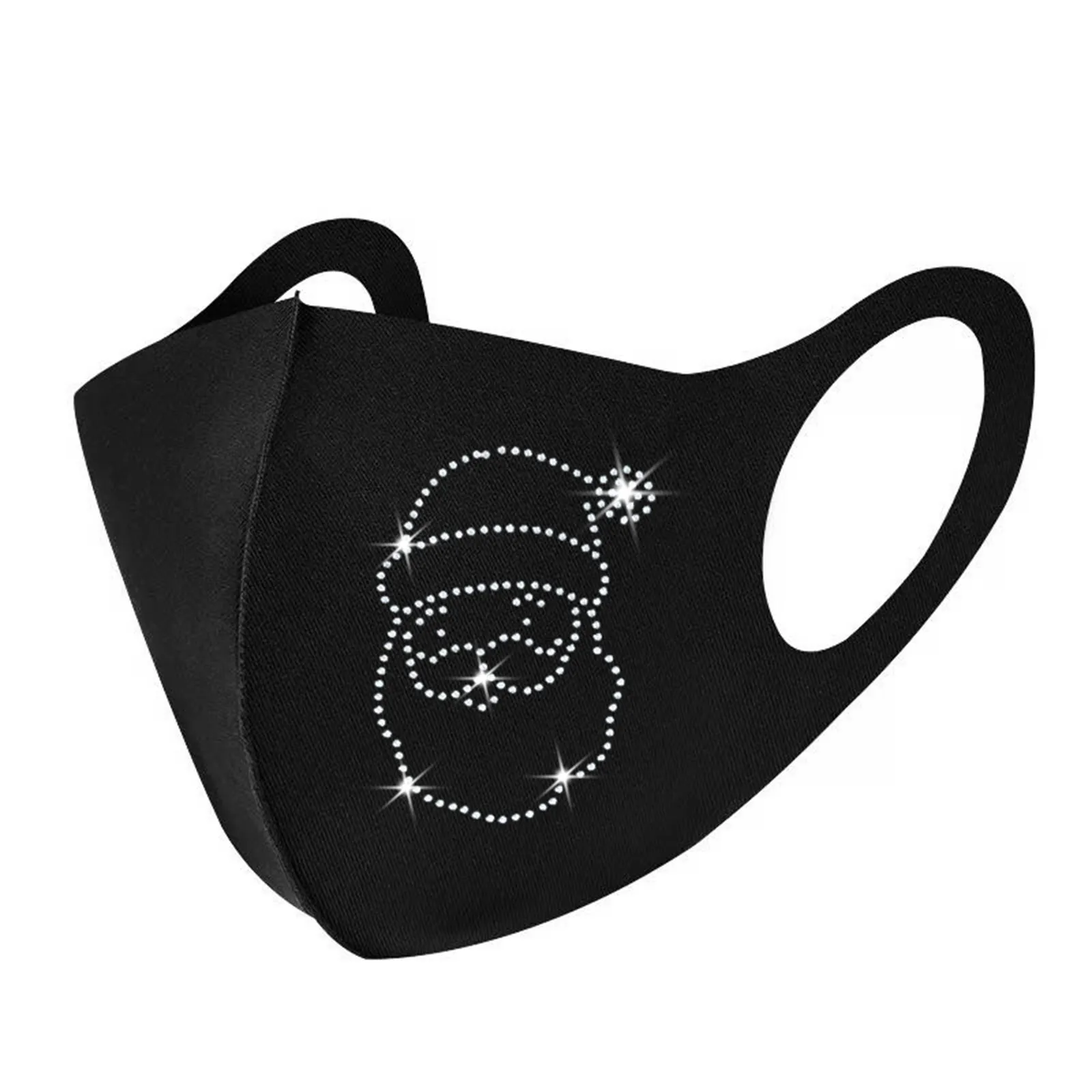 Женская Маска для Хэллоуина косплея лица модная популярная с алмазным принтом