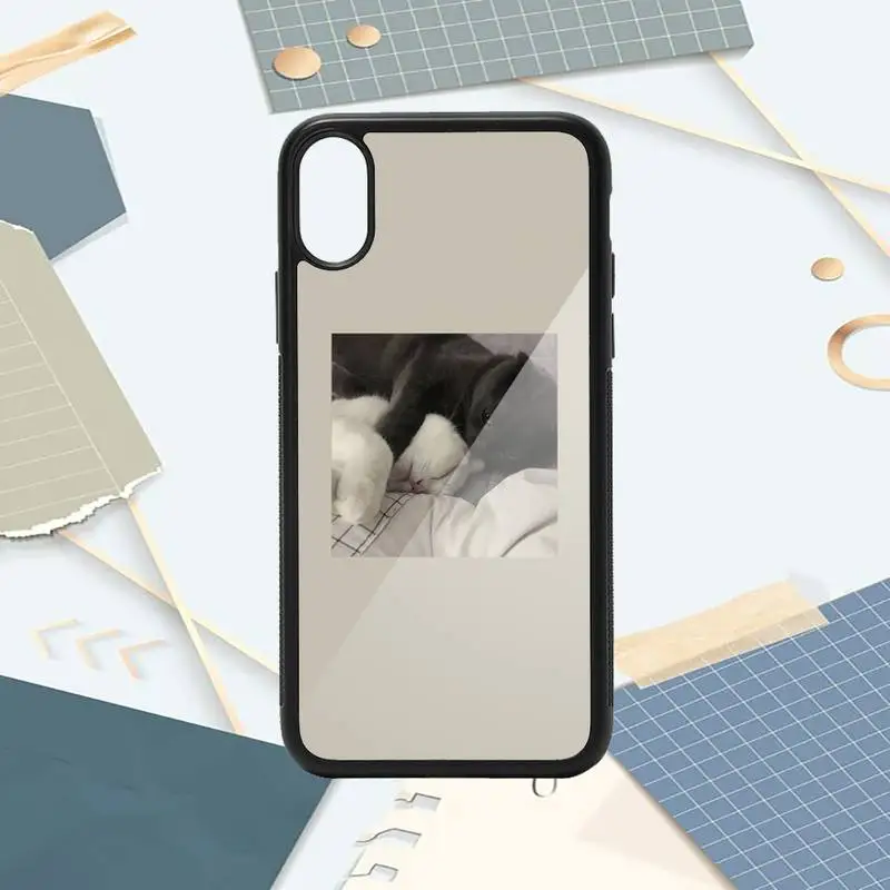 

Pink Aesthetic cute cat high quality Phone Case PC for iPhone 11 12 pro XS MAX 8 7 6 6S Plus X 5S SE 2020 XR