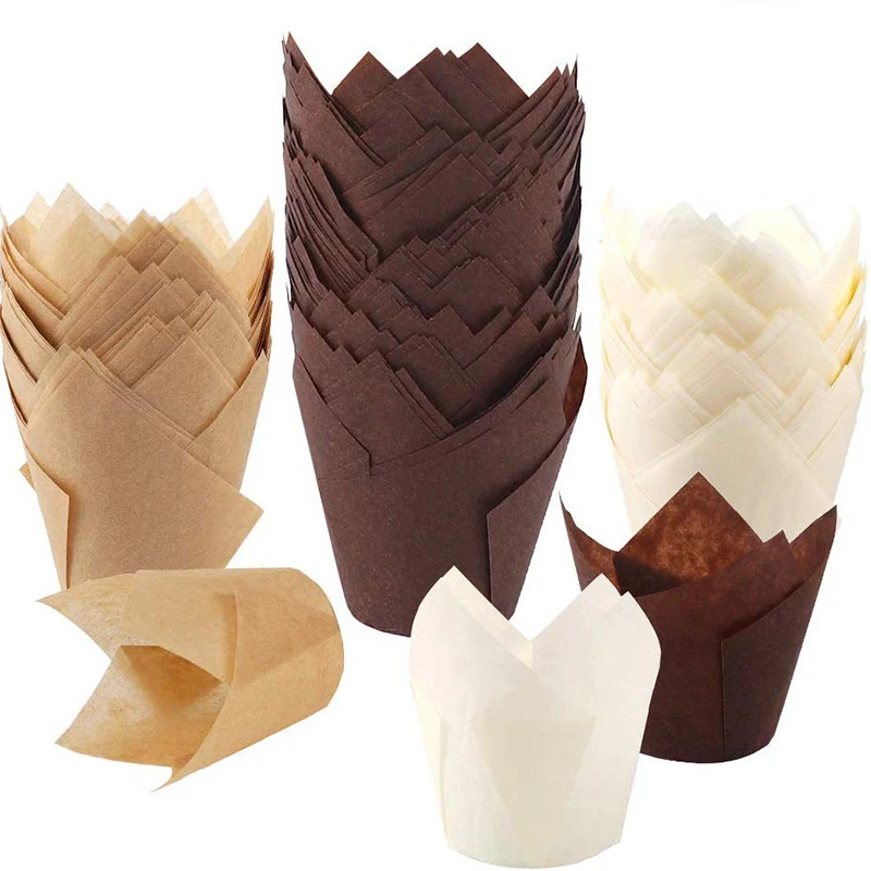 

100pcs Baking Paper Cupcake Muffin Liners Wrappers Holders Disposable Wedding Favors for Guests Kids Birthday Party Decorations