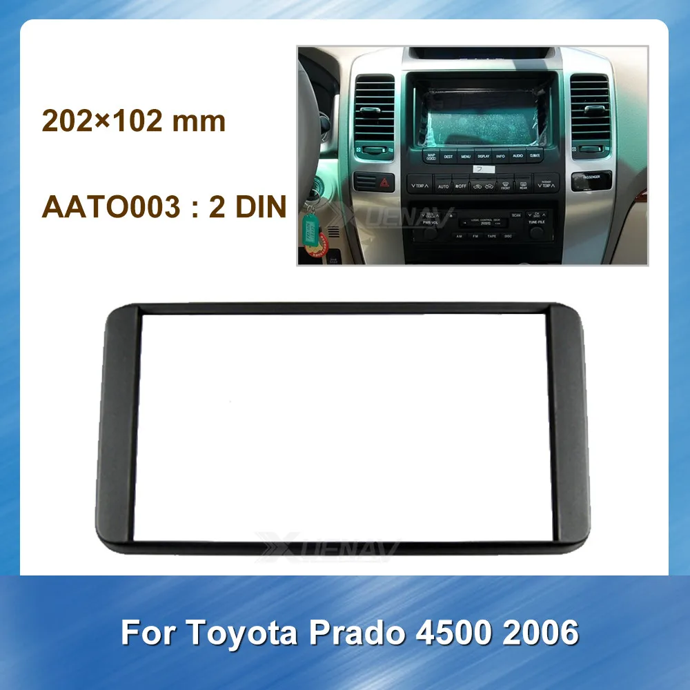 Двойная din Автомобильная радиоустановка Fascia Для Toyota Prado 4500 2006 Autostereo адаптер DVD