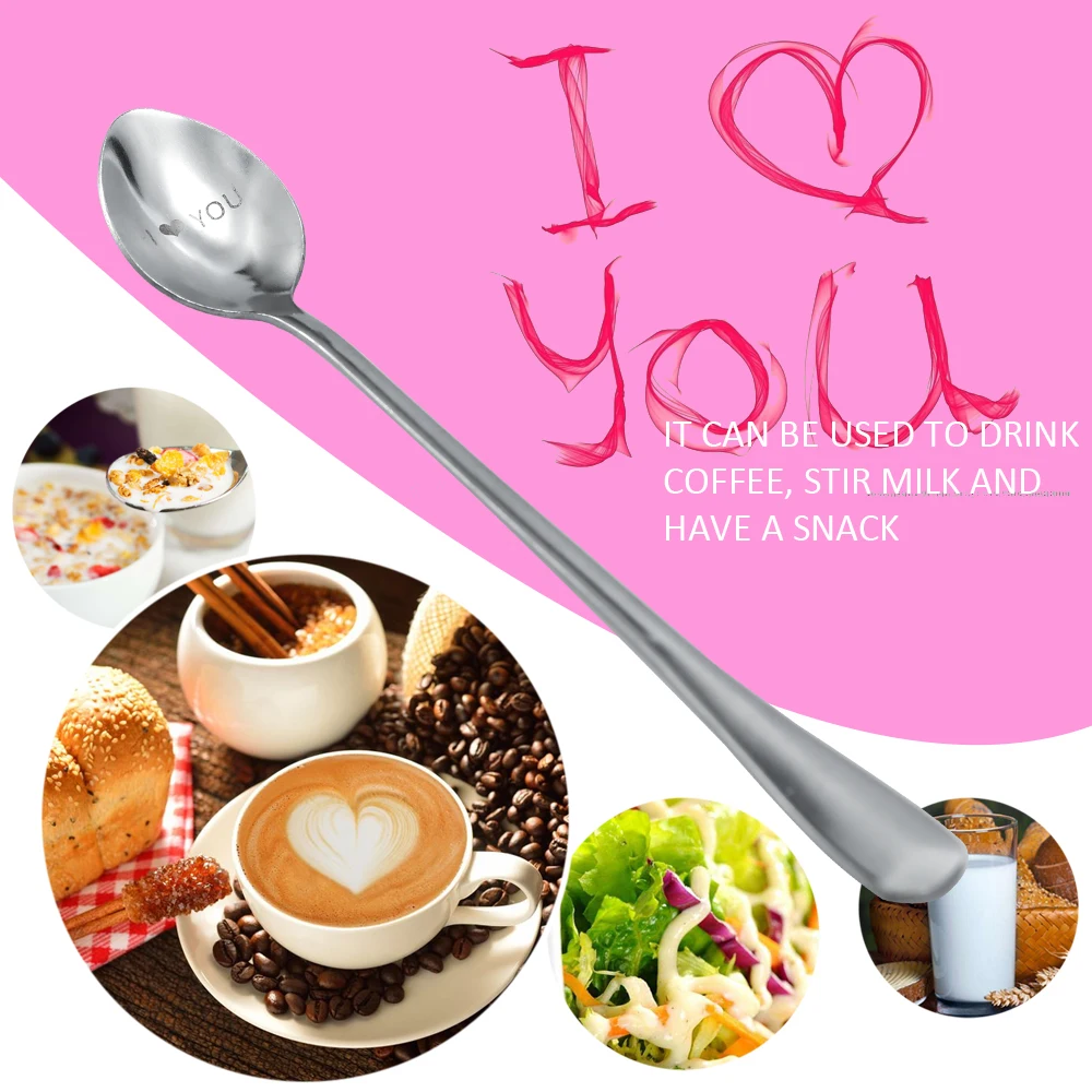 Заказные штампованные Выгравированные кофейные ложки из нержавеющей стали с