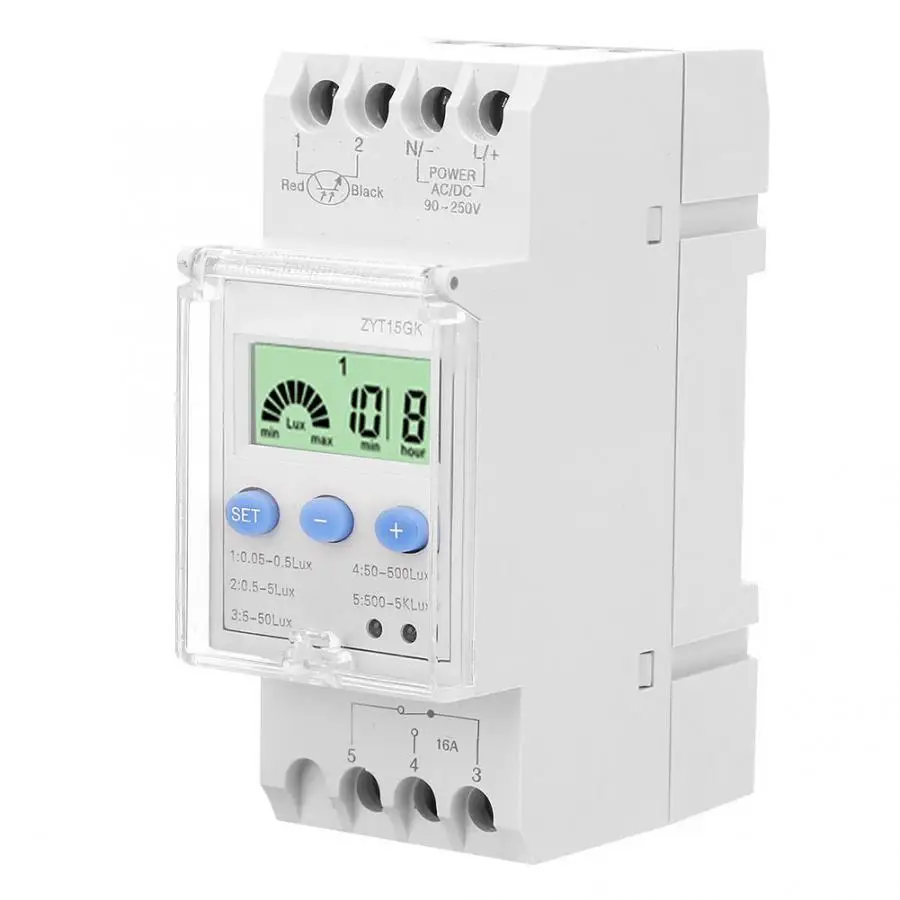 Переключатель управления освещением с временным реле раньше 90 250 В цифровое