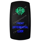 12 в морской Автомобиль Лодка Грузовик RV передний дифференциальный замок кулисный переключатель SPST, 5 контактов ВКЛ-ВЫКЛ, зеленый и синий светодиодный переключатель для Carling