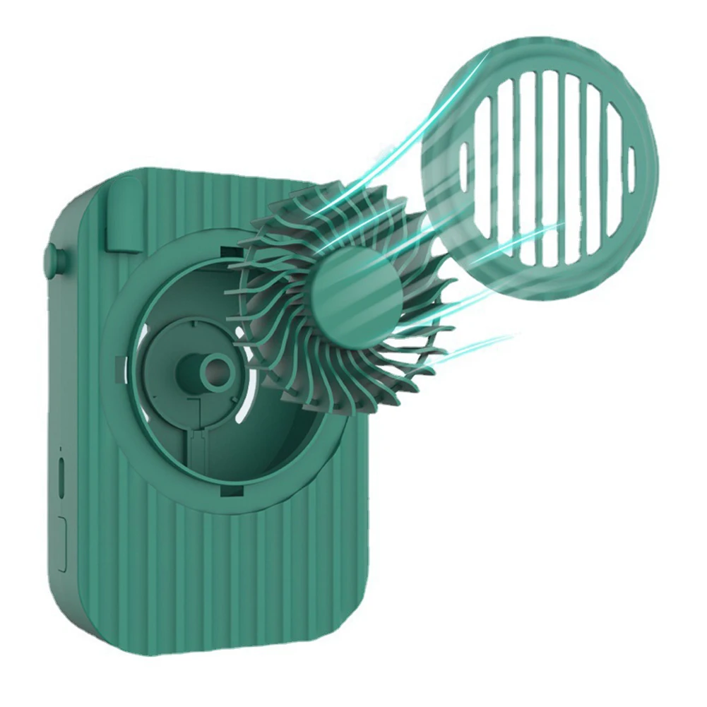 

Portable Silent Neck Fan Summer Hands Free Personal Hand Held Desktop Fan for Outdoor Sport Travel 80x27x118mm