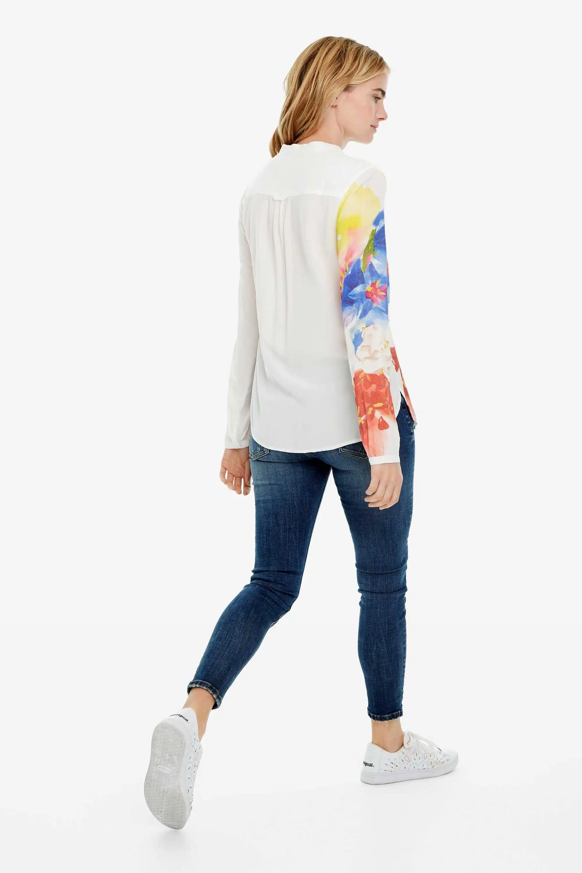 Espanhol ° varios Estilos Impressos e Camisas das Mulheres Emendados(1