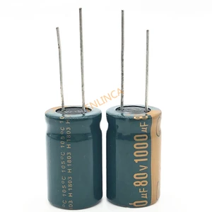 5 шт.лот 80 в 1000 мкФ 16*25 мм низкий ESRимпеданс высокочастотный алюминиевый электролитический конденсатор 1000uf80v 20%