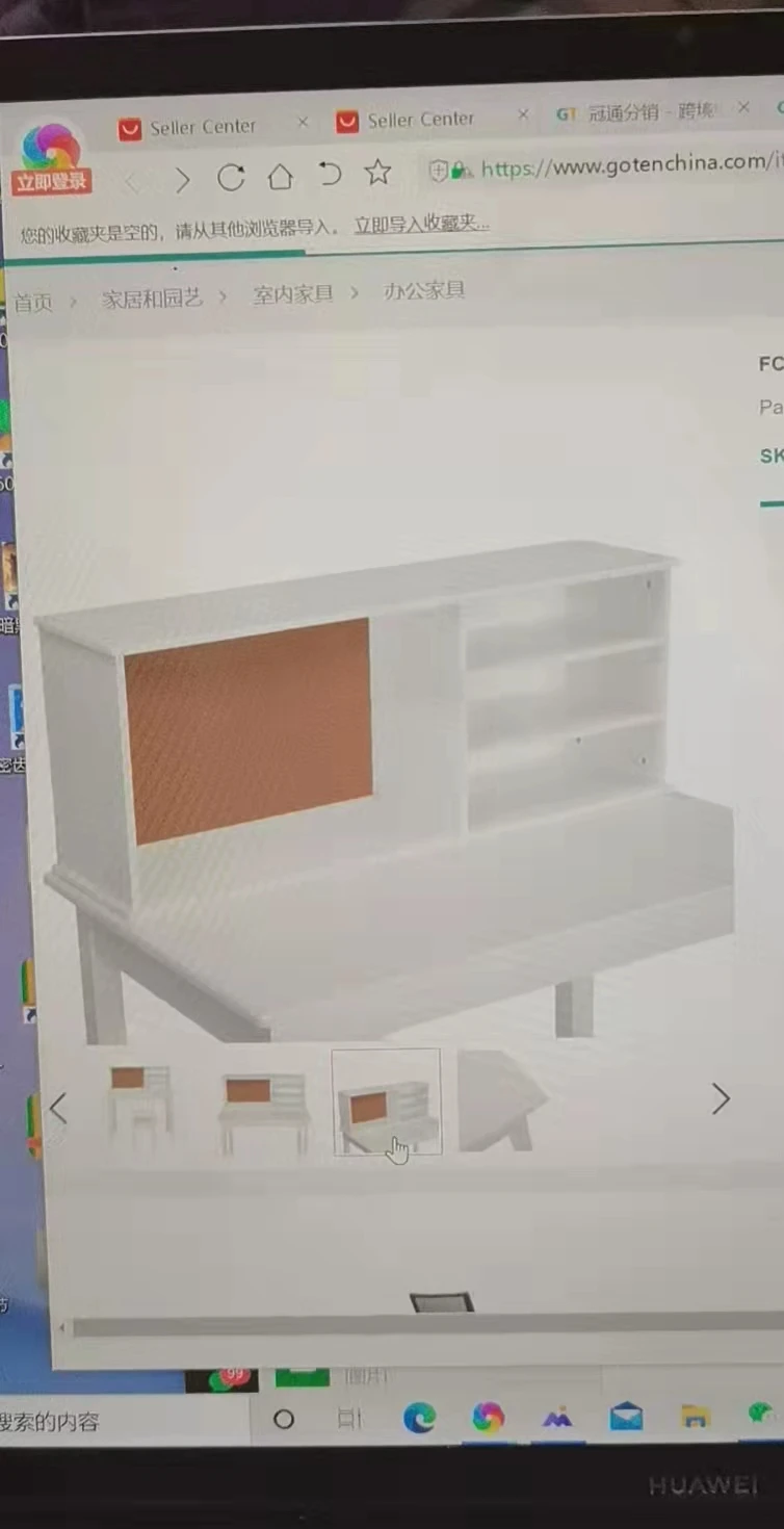 1 mesa y silla de estudiante pintada, 5 capas, multifuncional, blanco, Stock listo en China-1