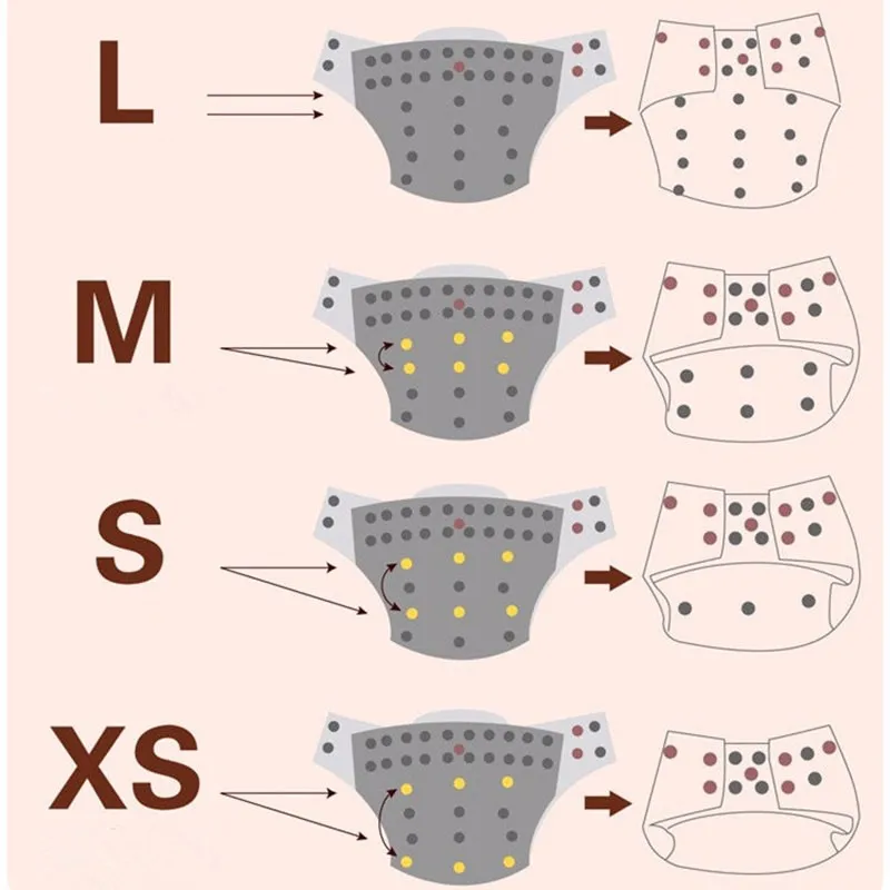 2019 новые детские тканевые подгузники регулируемые Мультяшные лисы Моющиеся