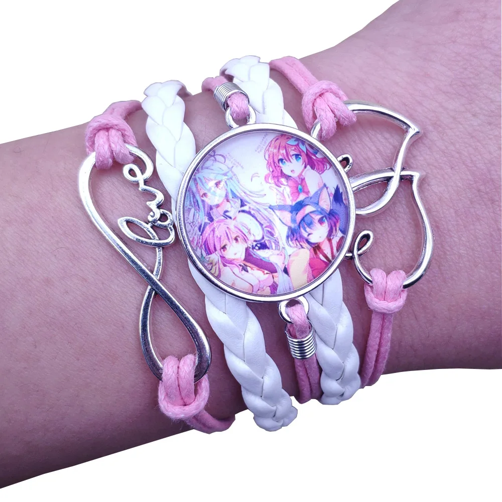 

19 Styles NO GAME NO LIFE Multilayer Leather Bracelet Anime Cartoon Time Gem Women Men Girl Boy Student Lady Holiday Gift YXRS
