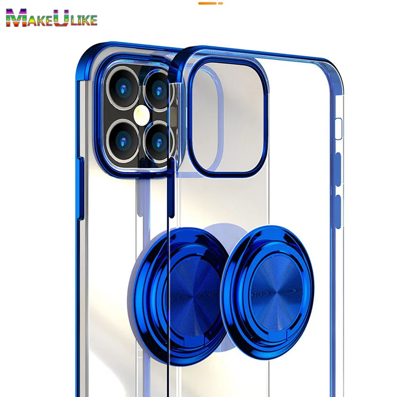 

Ring Clear Case for iPhone 11 12 13 14 Pro Max Mini XS Max XR 6 6S 14 7 8 Plus SE 2020 Case Soft Plating Frame Shock Proof Cover