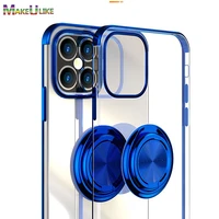 ring clear case for iphone 11 12 13 pro max mini 11pro 12pro 13pro xs max xr 6s 7 8 plus se 2020 case soft plating frame cover
