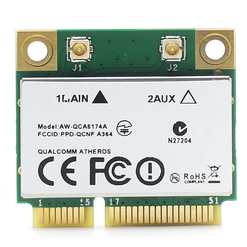 Atheros QCA6174 1200M 2 4G/5G Двухчастотная мини PCIE беспроводная сетевая карта + Bluetooth 4