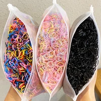 1000pcspack girls colorful small disposable rubber bands gum for ponytail hold scrunchie hair bands fashion hair accessories