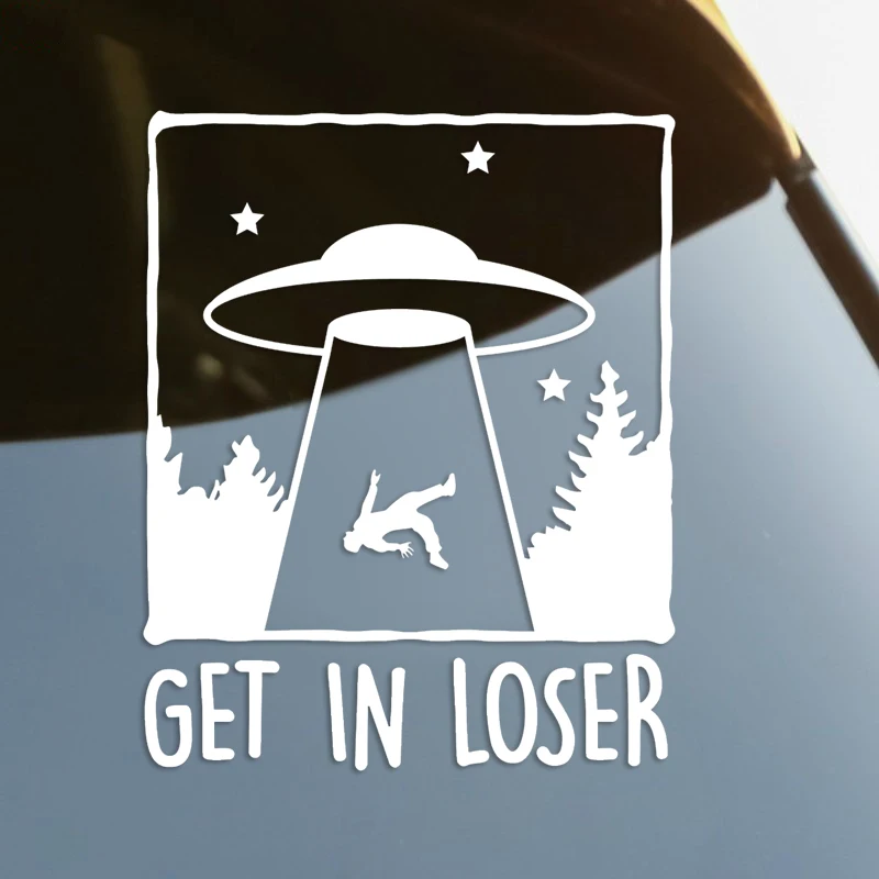

Alien Abduction Die-Cut Vinyl Decal Car Sticker Waterproof Auto Decors on Car Body Bumper Rear Window #S60202