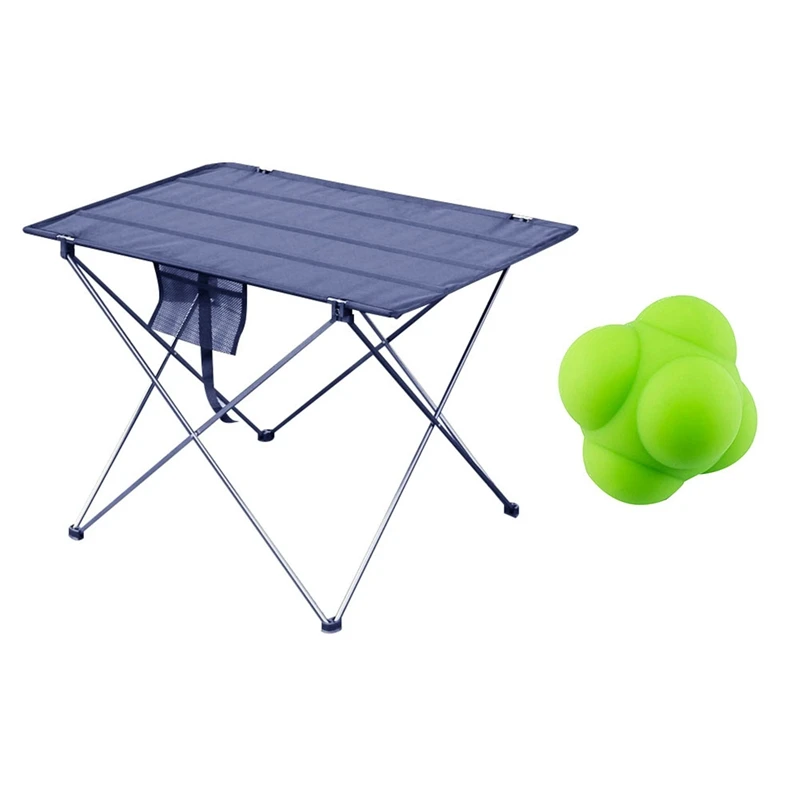 

1 Set Folding Table Bbq Picnic Table Portable Camping Table & 1 Pcs Silicone Hexagonal Reaction Ball