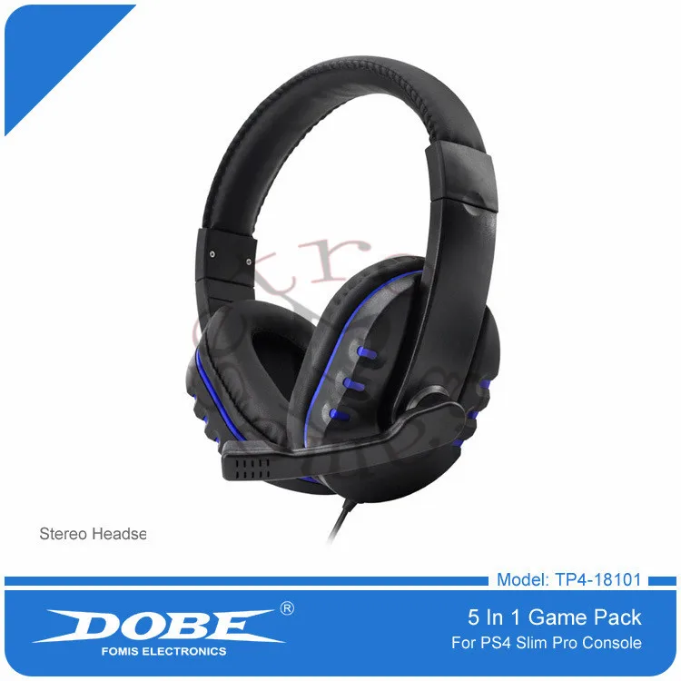 Игровая стереогарнитура DOBE 5 в 1 с микрофоном комплект аксессуаров для PS4 Playstation 4