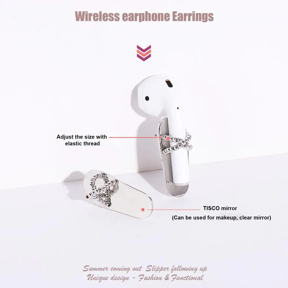 

2021 Fashion Cute Shoes Earphone Earrings Anti Lost Earring Holder For Airpods Interesting Slipper Shaped Women Girls Jewelry