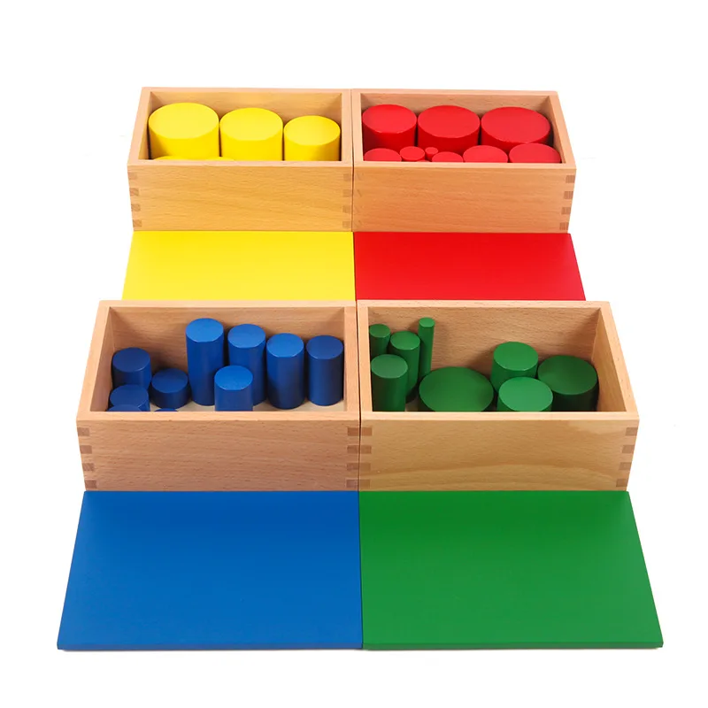 Монтессори Сенсорная Серия набор цилиндров без ног учебное пособие для раннего