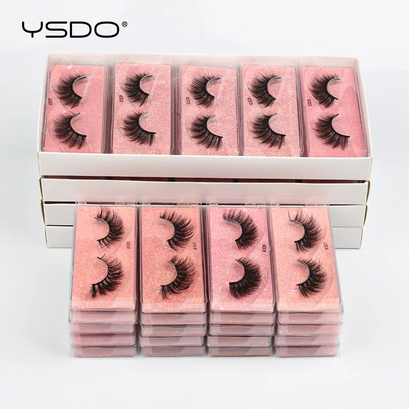 YSDO Lashes Wholesale 10/20/30/50/100 Pairs Mink Eyelashes Natural Long Faux 3D Makeup Thick False In Bulk | Красота и здоровье