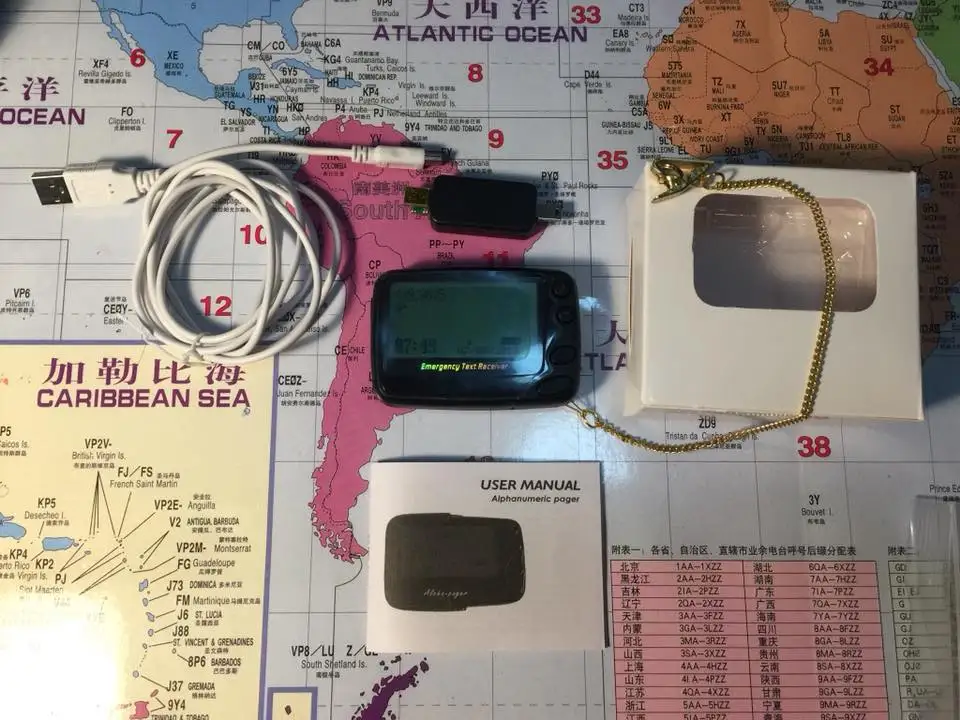 Najtaniej Programowalny Alfanumeryczny Pager POCSAG Pager Awaryjny Odbiornik Tekstowy I Kabel Do MMDVM DAPNET UHF VHF