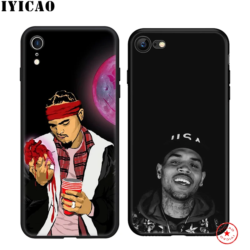 IYICAO Chris коричневый рэп мягкий чехол для телефона iPhone 11 Pro XR X XS Max 6 6S 7 8 Plus 5 5S SE